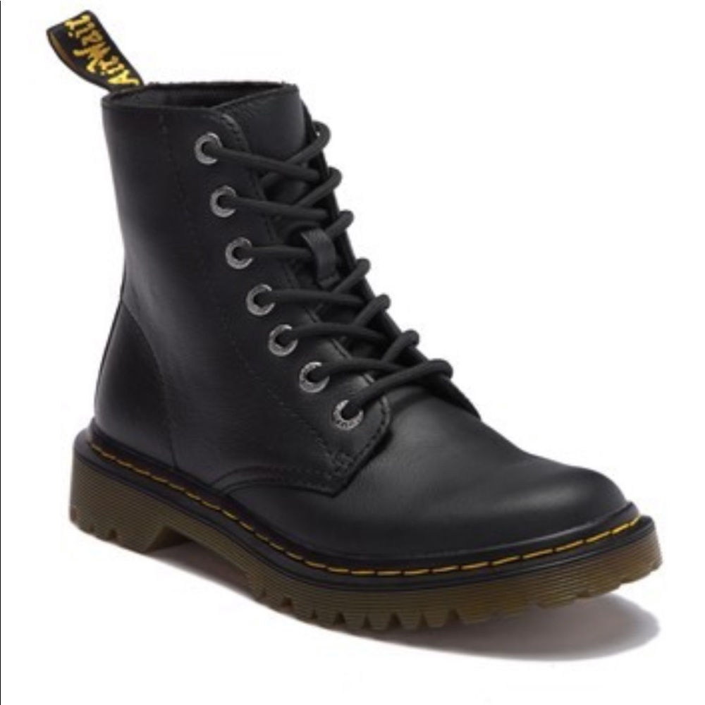Dr. Martens Black Yellow Combat Boot